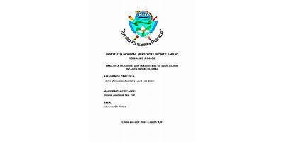 INSTITUTO NORMAL PREPRIMARIA BILINGUE ADSCRITO AL INSTITUTO NORMAL MIXTO DEL NORTE "EMILIO ROSALES PONCE"