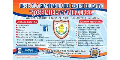 CENTRO EDUCATIVO JOSE MILLA Y VIDAURRE