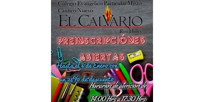 COLEGIO EVANGELICO PARTICULAR MIXTO CANTICO NUEVO EL CALVARIO